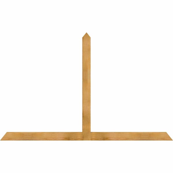 Ekena Millwork Portland Rough Sawn Timber Gable Bracket, Western Red Cedar, 84"W x 53"H x 2"D x 4"F, 15/12 Pitch GBW084X53X0204POR00RWR - main